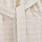 Ribbed Cotton Bathrobe - Cream