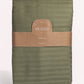 Sateen Stripe - Core Bedding Set (Flat) - Oil Green