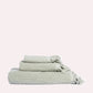 Cotton Tassel Towel Set - Green (3 Towels)