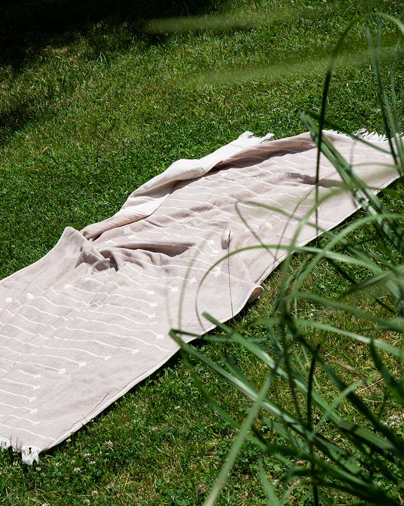 Cotton Southwestern Peshtemal Towel - Wine