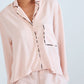 Long Sleeve Shirt Pyjama Set Pink