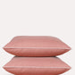 Classic Percale Pillowcase 2pcs- Peach with White Pipe Edge