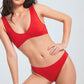 Lined Bustier Bikini Set - Red