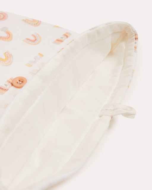 Rainbow Muslin Organizer Bag - White & Pastel Colours - Ocoza