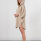 Cocoon Cotton Poncho-Beige
