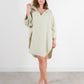 Cocoon Cotton Poncho-Light Green