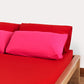 Classic Percale Fitted Sheet - Red