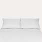 Classic Percale Duvet Cover- White with Jade Green Piped Edge