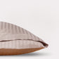 Sateen Stripe Pillowcase 2pcs - Cappuccino