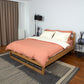 Reversible Percale Bedding Set - Peach & Ecru