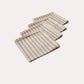 Striped Linen Service Napkin - Grey - Ocoza