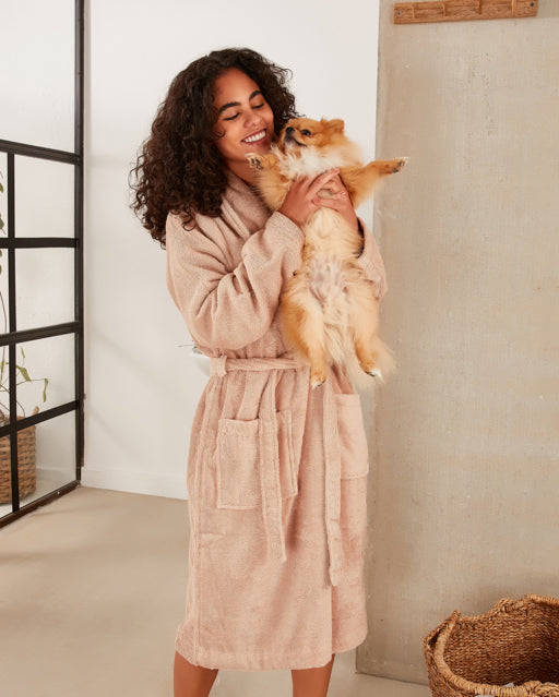 Spa Cotton Bathrobe Set 3 pcs -Beige