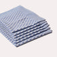 Gingham Cotton Tea Towel 6 pcs - Blue - Ocoza