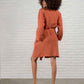 Muslin Cotton Bathrobe - Terracotta