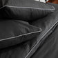 Classic Percale - Duvet Cover Set- Anthracite with White Piped Edge