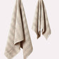 Cotton Velvet Towel Set - Milk Chocolate (2 pieces)