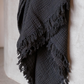 Cocoon Muslin Cotton Throw - Black