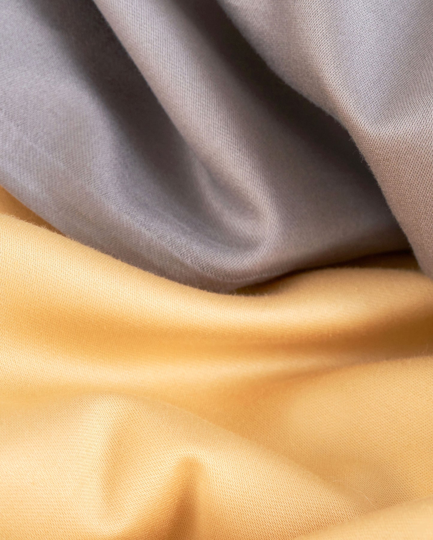 Reversible Sateen Bedding Set - Yellow & Dove Grey