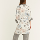Flower Printed Pyjama Set with Dressing Gown - Ecru