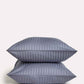 Sateen Stripe Pillowcase 2pcs - Dark Grey