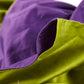 Reversible Sateen Duvet Cover - Purple & Green