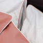 Classic Percale - Core Bedding Set - Peach with White Piped Edge
