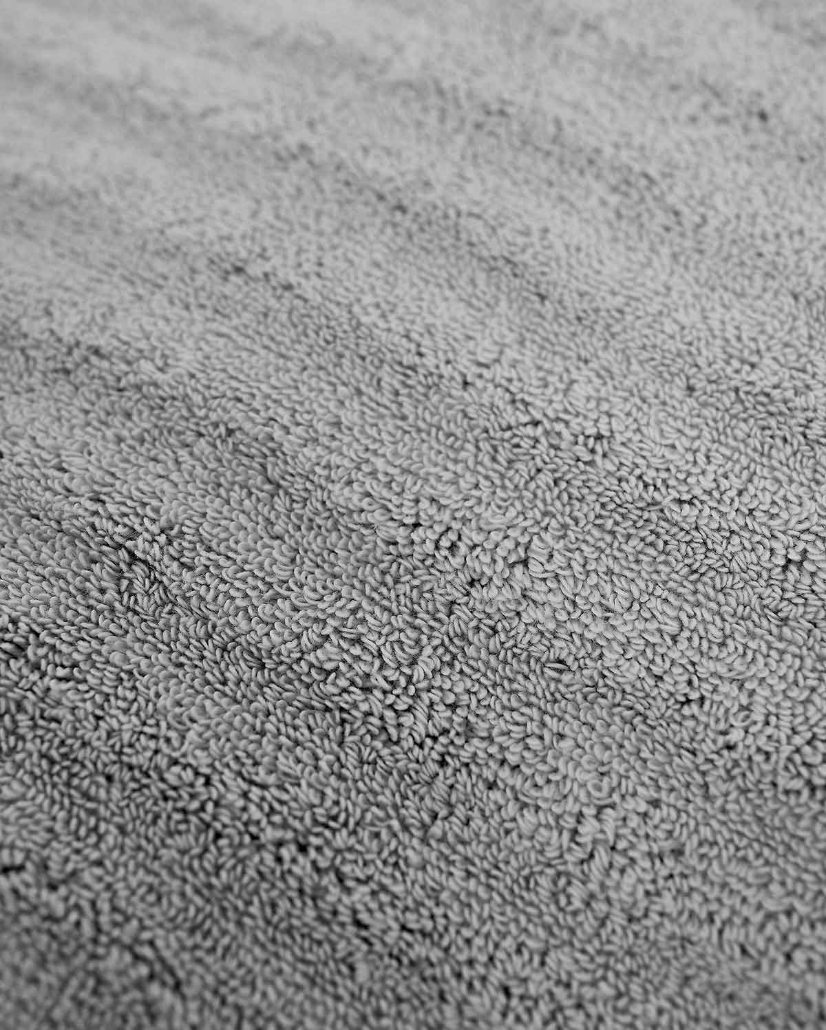 Ribbed Soft Cotton Towel Set - Grey (3 Towels)