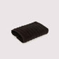 Ribbed Soft Cotton Towel Set - Black (3 Towels)