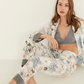 Flower Printed Pyjama Set - Ecru