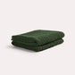 Braid Cable Knitted 100% Cotton Blanket - Dark Green - Ocoza